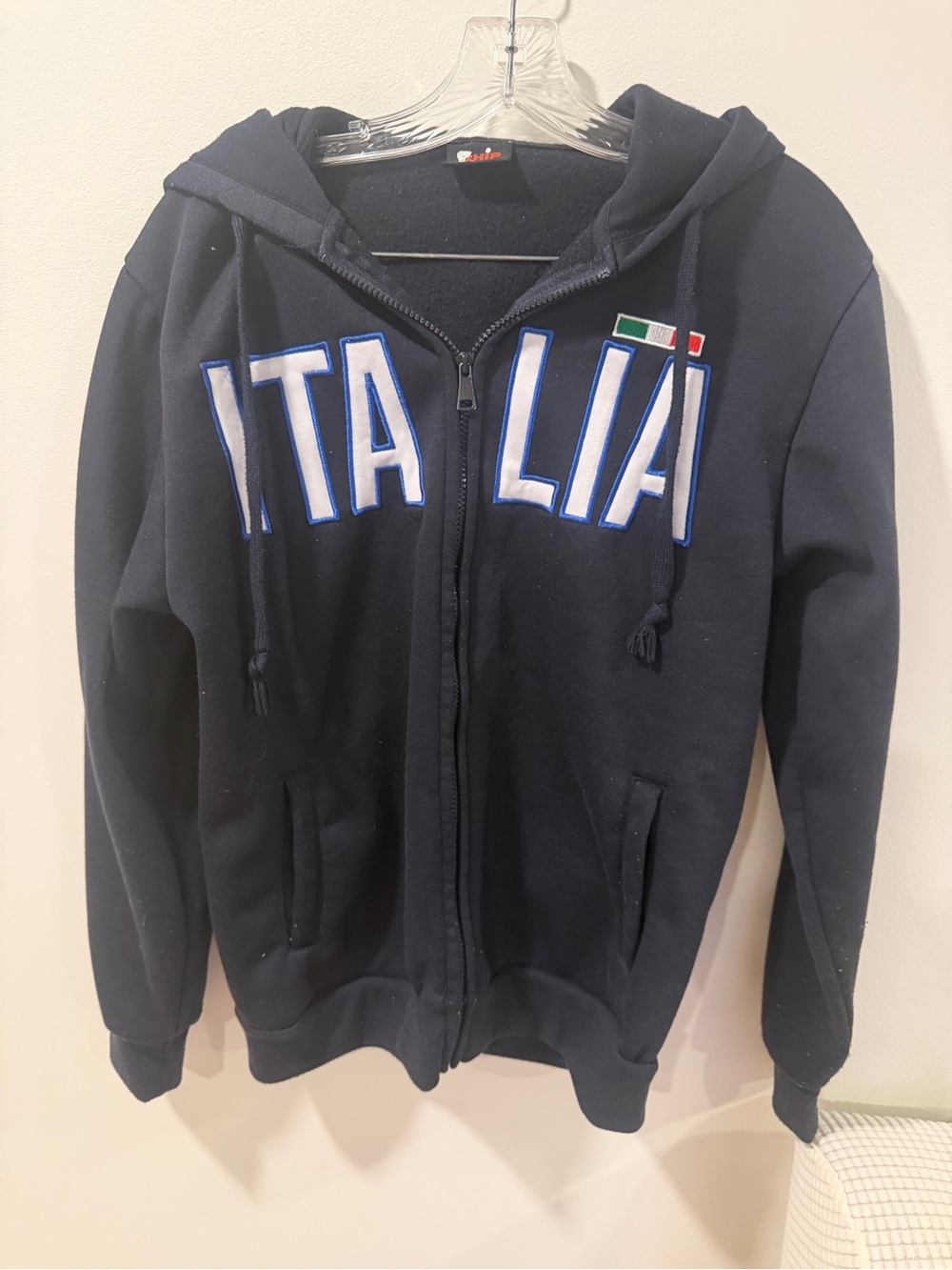 h.i.p. Black Hoodie with Red Logo Tag
